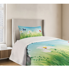 Meadow Daisies Grass Bedspread Set