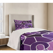 Purple Shaded Spirals Bedspread Set