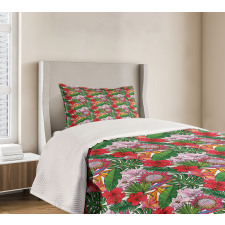 Exotic Botany Concept Bedspread Set