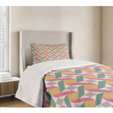 Pastel Rhombus Mosaic Bedspread Set