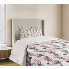 Feminine Blossoms Nature Bedspread Set