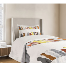 Simplistic Dog Animal Bedspread Set