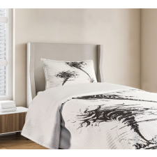 Hurricane in Sketch Style Bedspread Set