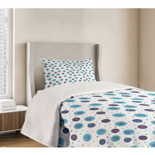 Fishes Anchor Waves Sea Bedspread Set