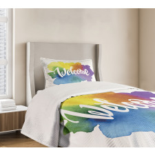 Watercolor Vintage Style Bedspread Set