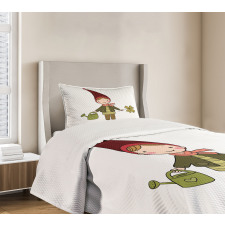 Little Elf Boy with Clover Bedspread Set