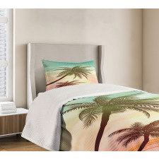 Tropical Horizon Scene Bedspread Set