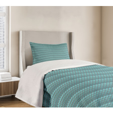 Zigzags in Shades of Blue Bedspread Set