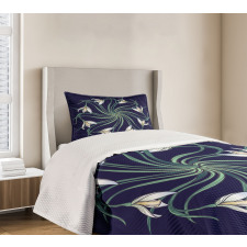 Art Nouveau Floral Design Bedspread Set