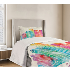 Watercolored Landmarks Bedspread Set