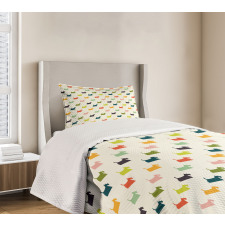 Fluffy Dogs Bedspread Set