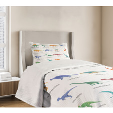 Jurassic Fossil Dinos Bedspread Set