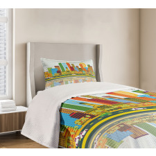 Denver Skyline Old Town Bedspread Set