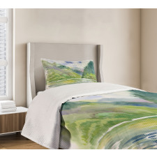 Summer River with Trees Bedspread Set