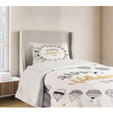 Happy Birthday to You Words Bedspread Set