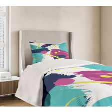 Modern Art Brushstrokes Bedspread Set