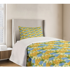 Nostalgic Hydrangea Shrubs Bedspread Set