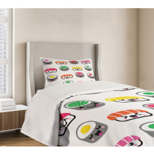 Kawaii Style Sushi Bedspread Set