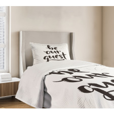 Calligraphic Words Art Bedspread Set