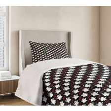 White Ghosts with Boo Texts Bedspread Set