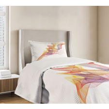 Colorful Abstract Lines Waves Bedspread Set