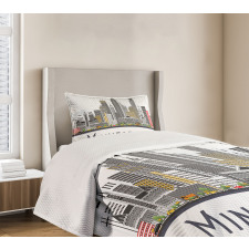 Doodle Minneapolis View Bedspread Set