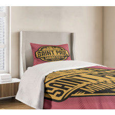 Capital City Grunge Stamp Bedspread Set