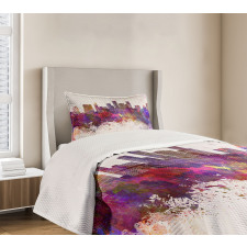 Grunge Splashes Cityview Bedspread Set