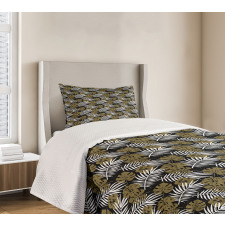 Tropic Foliage Motifs Dots Bedspread Set