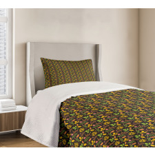 Colorful Autumn Foliage Star Bedspread Set