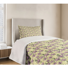 Blooming Lilies Art Pattern Bedspread Set