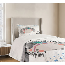 Hedgehog Go Wild Words Bedspread Set