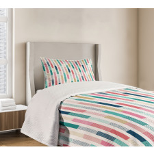 Avant-Garde Color Stripes Bedspread Set