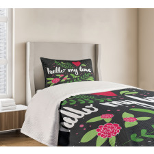 Hello My Love Words Bedspread Set