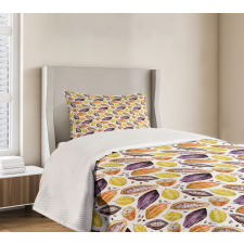 Watercolor Colorful Beans Bedspread Set