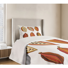 Tropical Fruit Beans Graphic Bedspread Set