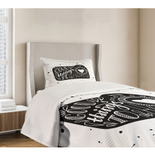 Things to Happen Words Bedspread Set