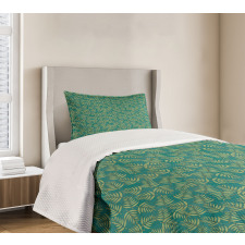 Vintage Color Leaf Pattern Bedspread Set