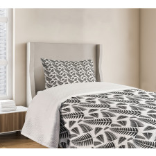 Bunch of Leaves Pattern Exotic Bedspread Set