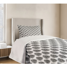Monochrome Conifer Theme Bedspread Set
