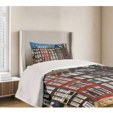 Medieval Buildings City Bedspread Set