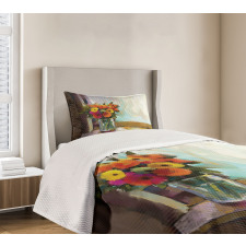 Bouquet in a Vase Art Bedspread Set