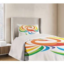 Rainbow Toned Bird Bedspread Set