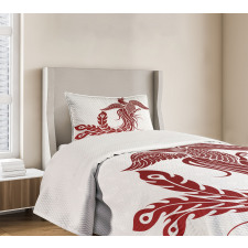 Traditional Chinese Bird Bedspread Set