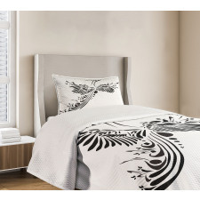 Minimalist Mystic Bird Fly Bedspread Set