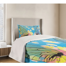 Butterflies on Flowers Bedspread Set