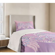 Floral Ornate Heart Bedspread Set