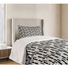 Brush Mark Effect Stripes Bedspread Set