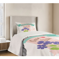 Retro Design State Map Bedspread Set