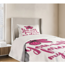 Tropical Blossom Valentines Bedspread Set